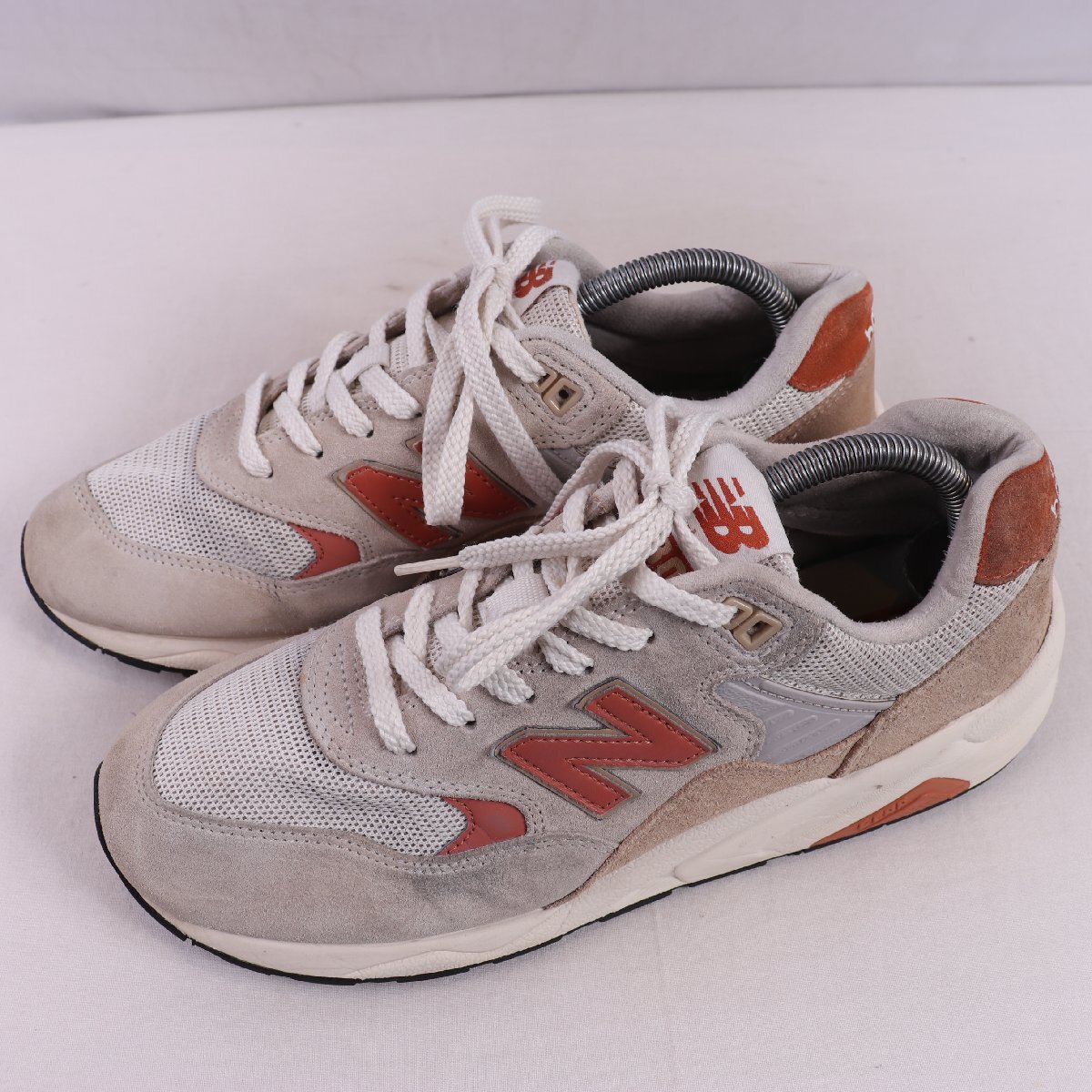 580 ニューバランス 26.0cm/new balance 灰 グレー 茶 ブラウン 中古 古着 メンズ スニーカー yy7156拍卖