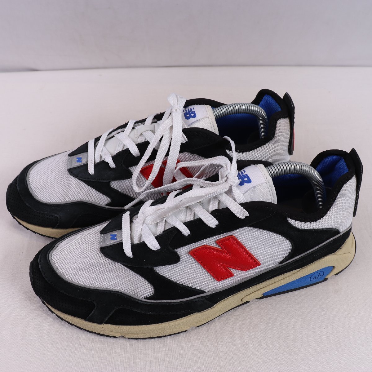 X-RACER ニューバランス 26.5cm/new balance 黒 ブラック 赤 レッド 青 ブルー 中古 古着 メンズ スニーカー yy7151拍卖