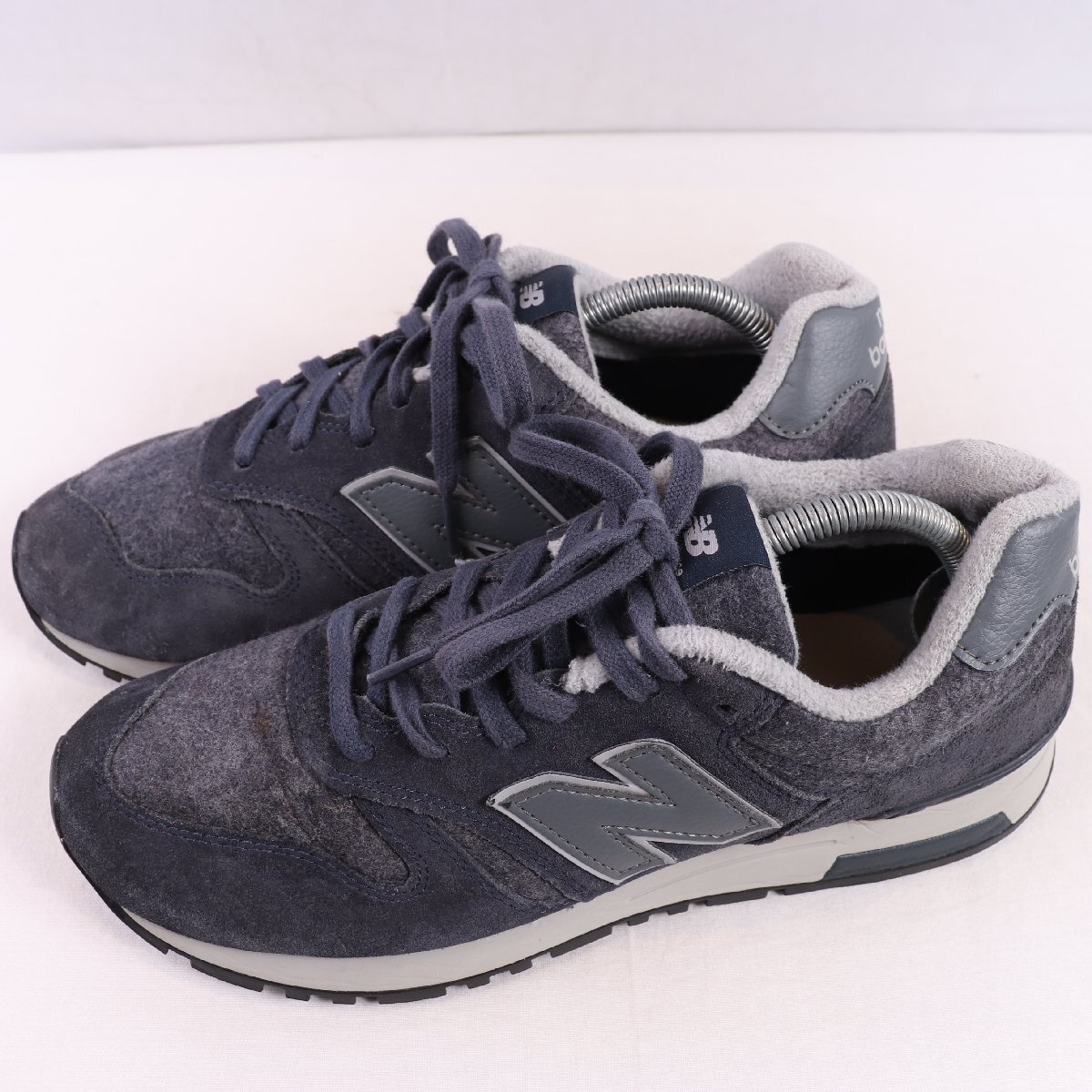 565 ニューバランス 26.5cm/new balance 紺 ネイビー 濃灰 ダークグレー 中古 古着 メンズ スニーカー yy7161拍卖