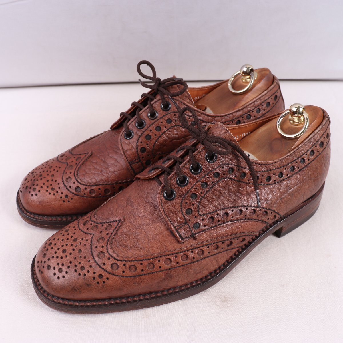 70's 位 ローク 27.5cm-28.0cm 位 /9 loake ウィングチップ ブラウン 英国製 ヴィンテージ イングランド製 loake メンズ 中古靴 ds5476拍卖