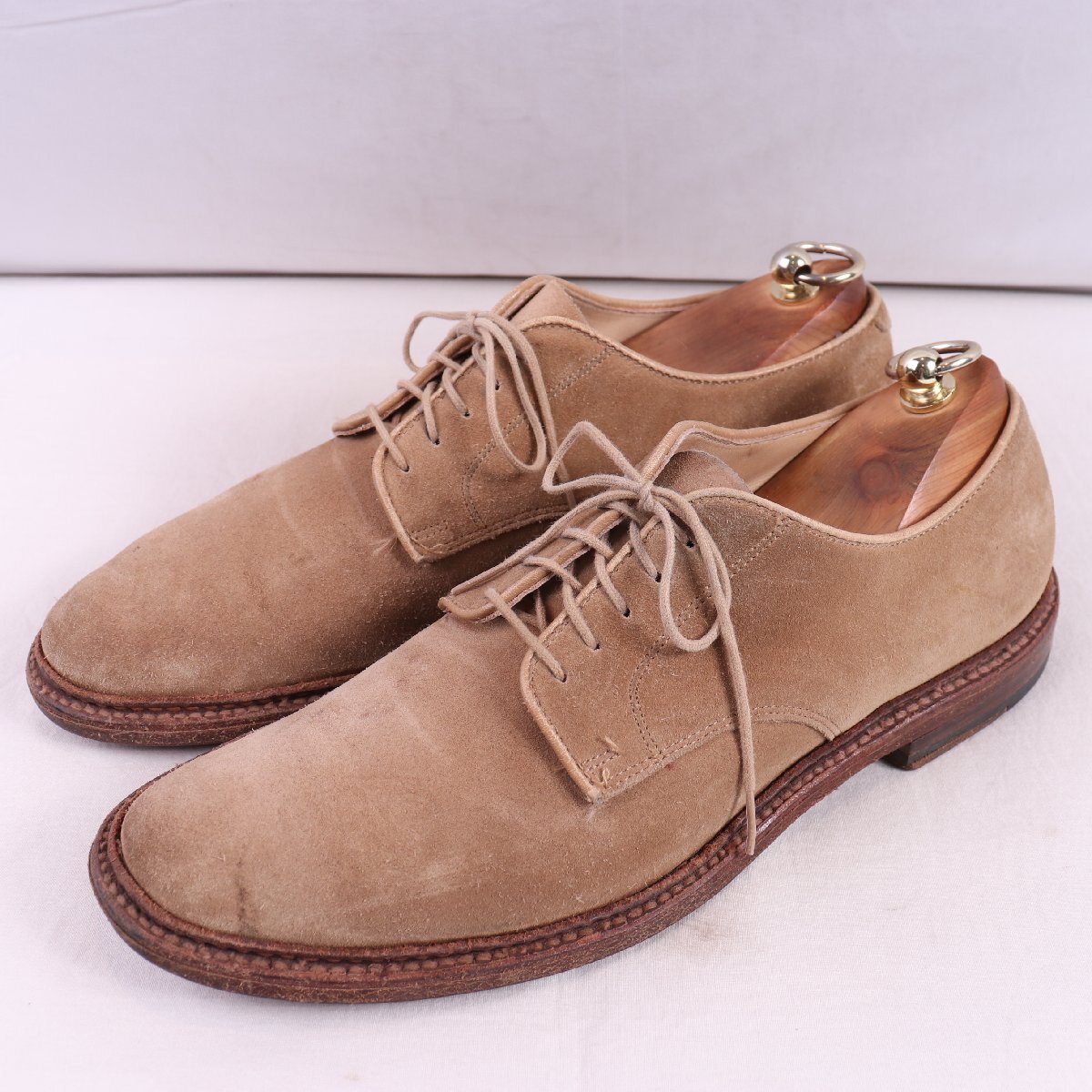 オールデン 10 B/D 28.0cm 位 スエード プレーントゥ ベージュ ALDEN 293327 革靴 メンズ 中古 古着 ds5475拍卖