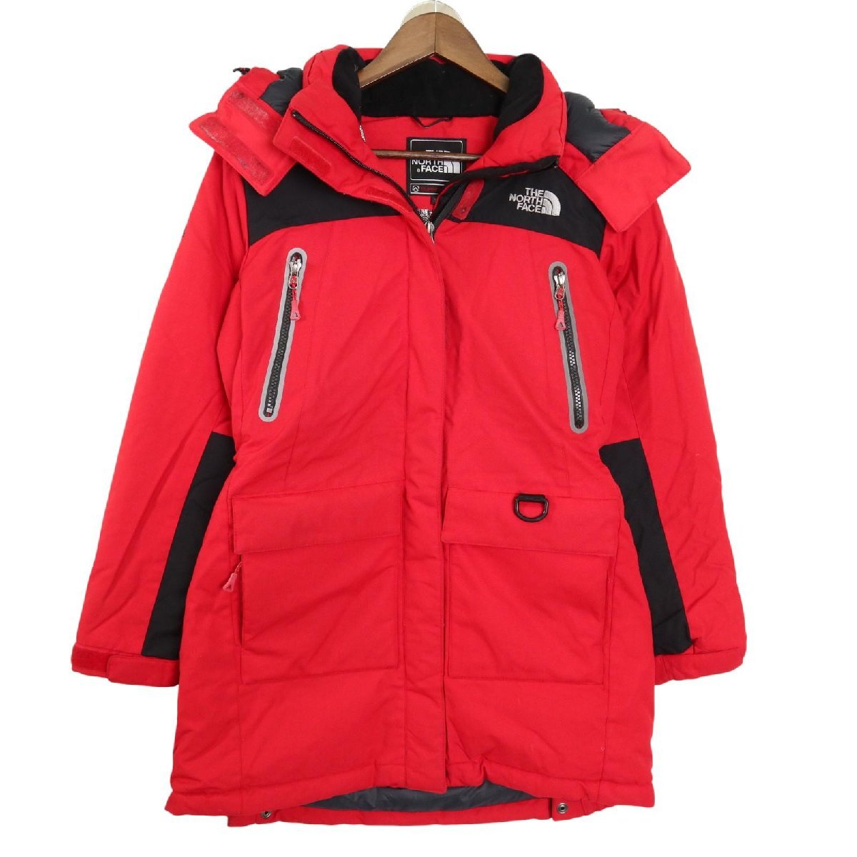 ノースフェイス レディース L/ サミットシリーズ ゴアテックス 赤 THE NORTH FACE ダウンパーカ ダウンジャケット 古着 nj3拍卖
