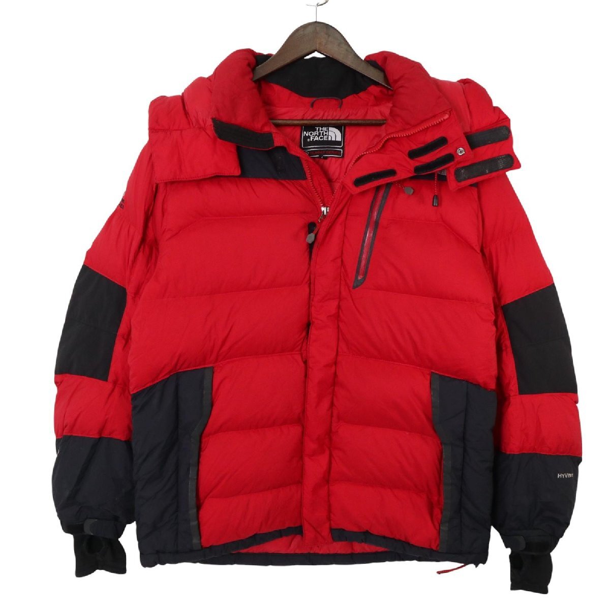 ノースフェイス メンズ 100/L 実寸Lサイズ位 サミットシリーズ ヒマラヤン 赤 THE NORTH FACE Summit Series Himalayan ダウン 古着 nj28拍卖