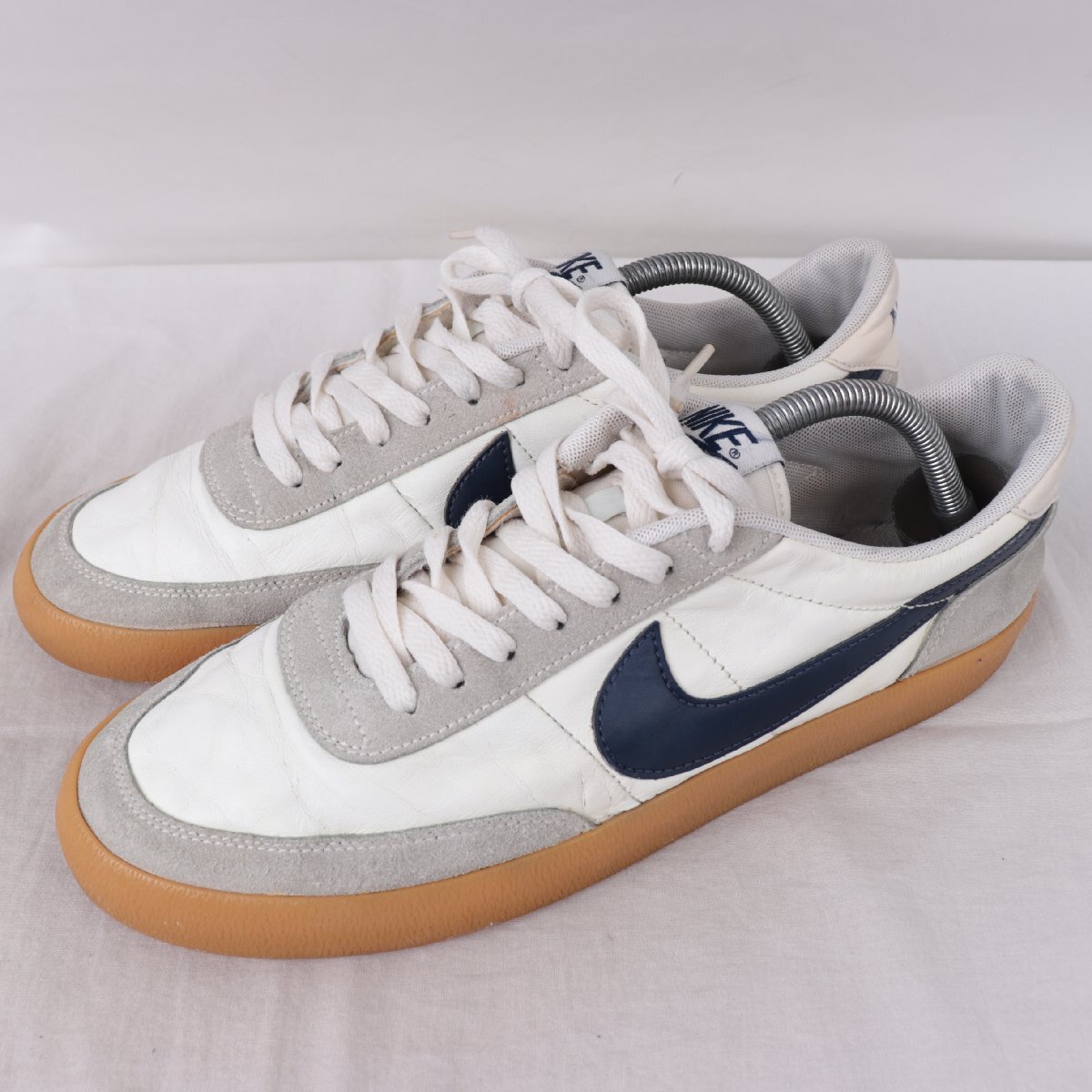 KILLSHOT 2 LEATHER 27.0cm/NIKE キルショット2 ナイキ 古着 中古 ライトグレー 白 紺 ラバー メンズ xx9474拍卖
