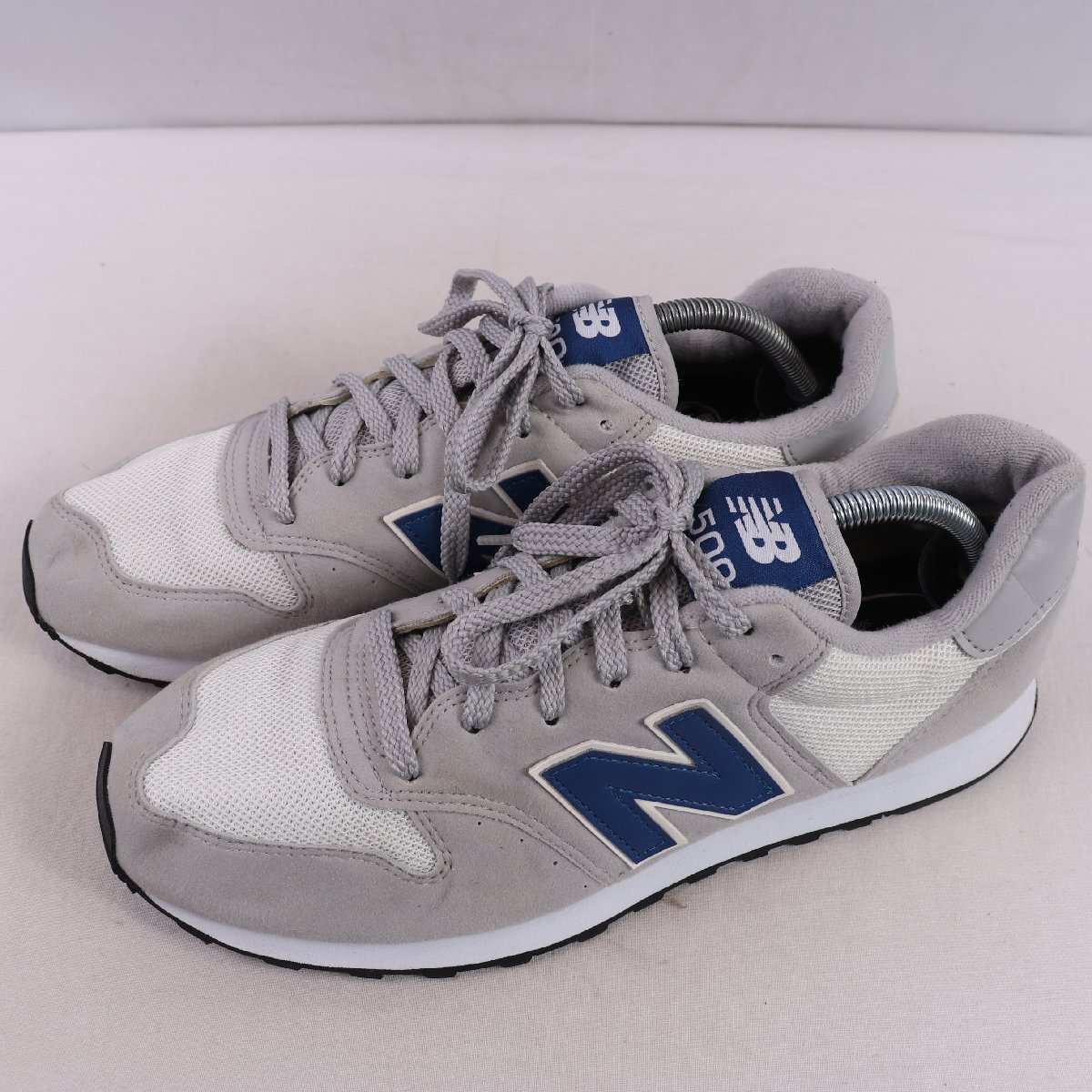 500 ニューバランス 28.0cm/new balance 灰 グレー 青 ブルー 中古 古着 スニーカー メンズ yy7253拍卖