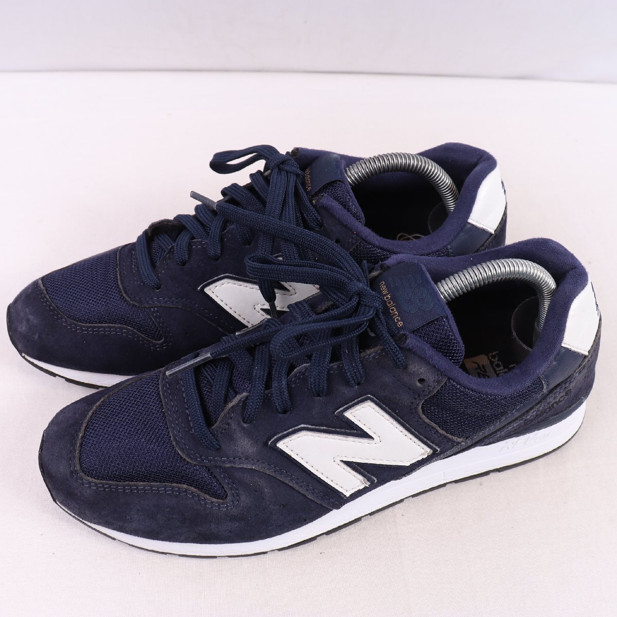 996 ニューバランス 26.5cm/new balance 紺 ネイビー 白 ホワイト 中古 古着 メンズ スニーカー yy7275拍卖