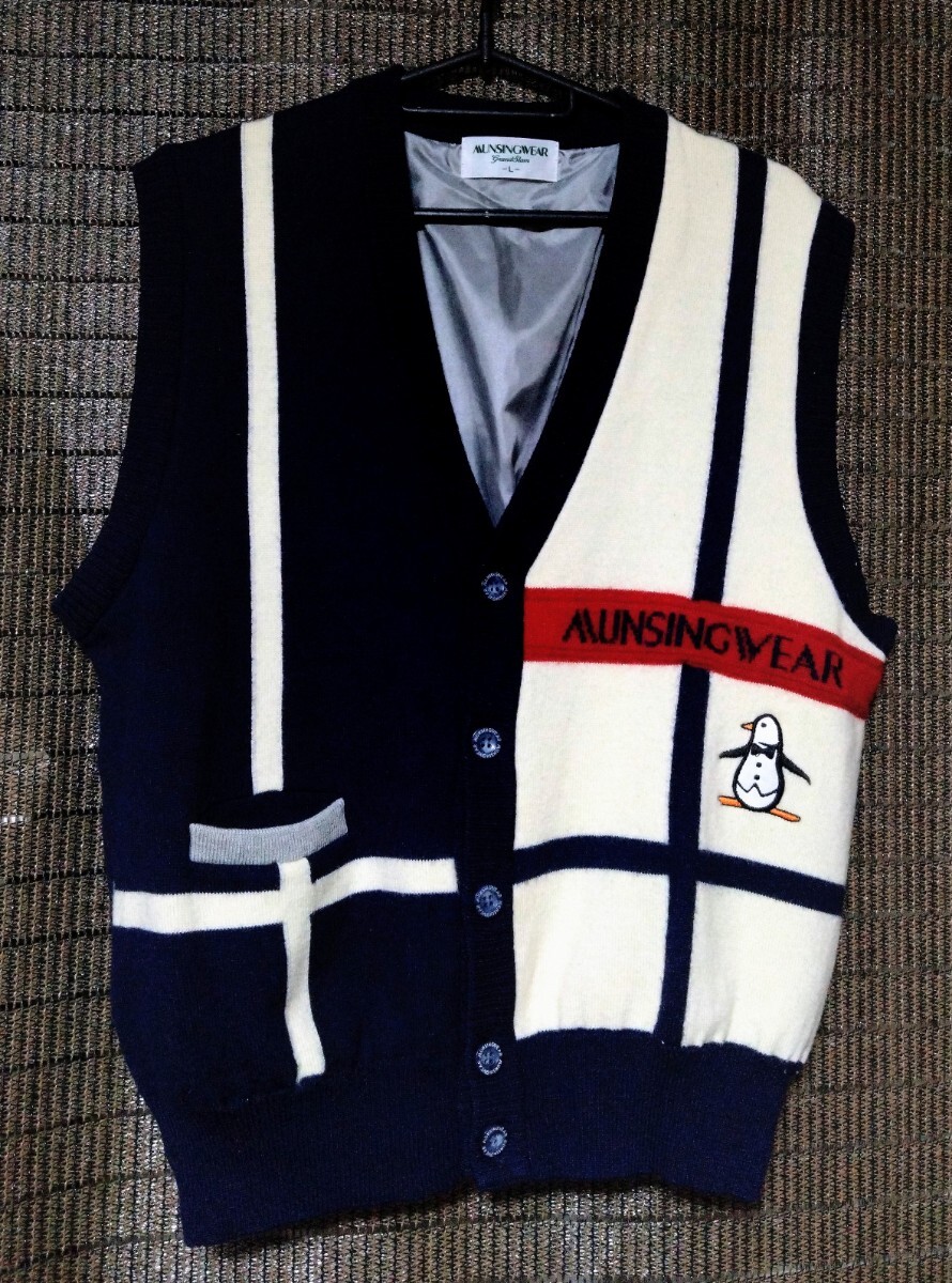 【即決/レターパックプラス送料無料】 マンシングウェア/グランドスラム/ベスト/Lサイズ/ゴルフウェア拍卖