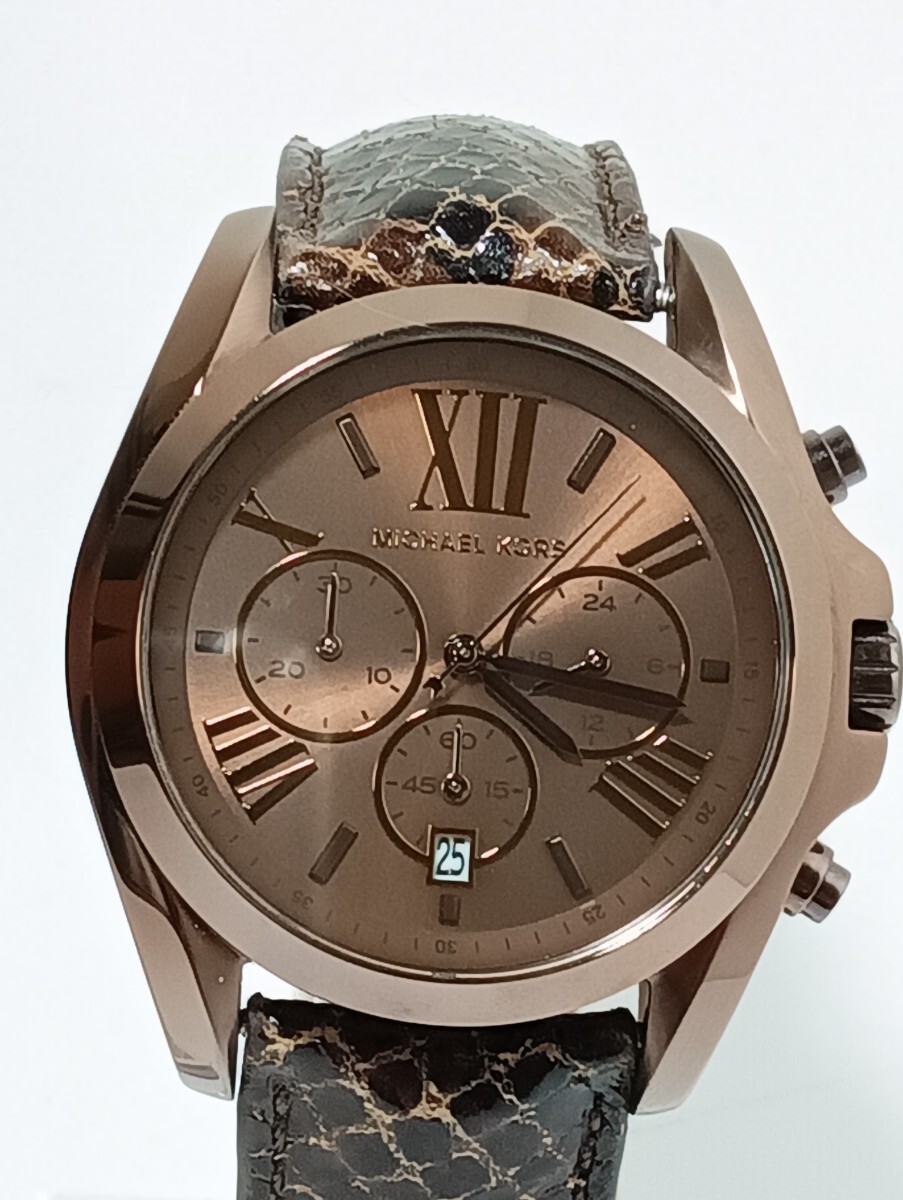 1円【良品/箱付】MICHAEL KORS マイケルコース 腕時計 MK5552 クロノグラフ 42mm クオーツ メンズ拍卖