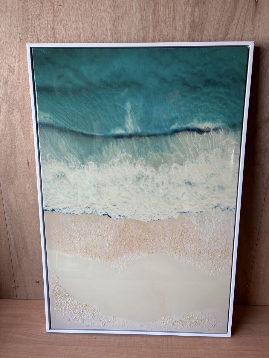 インテリア 海 絵画 印刷物 風景画 海岸 レジン 樹脂 モダンワークス おしゃれ アート Francfranc ?1円 1円スタート 拍卖
