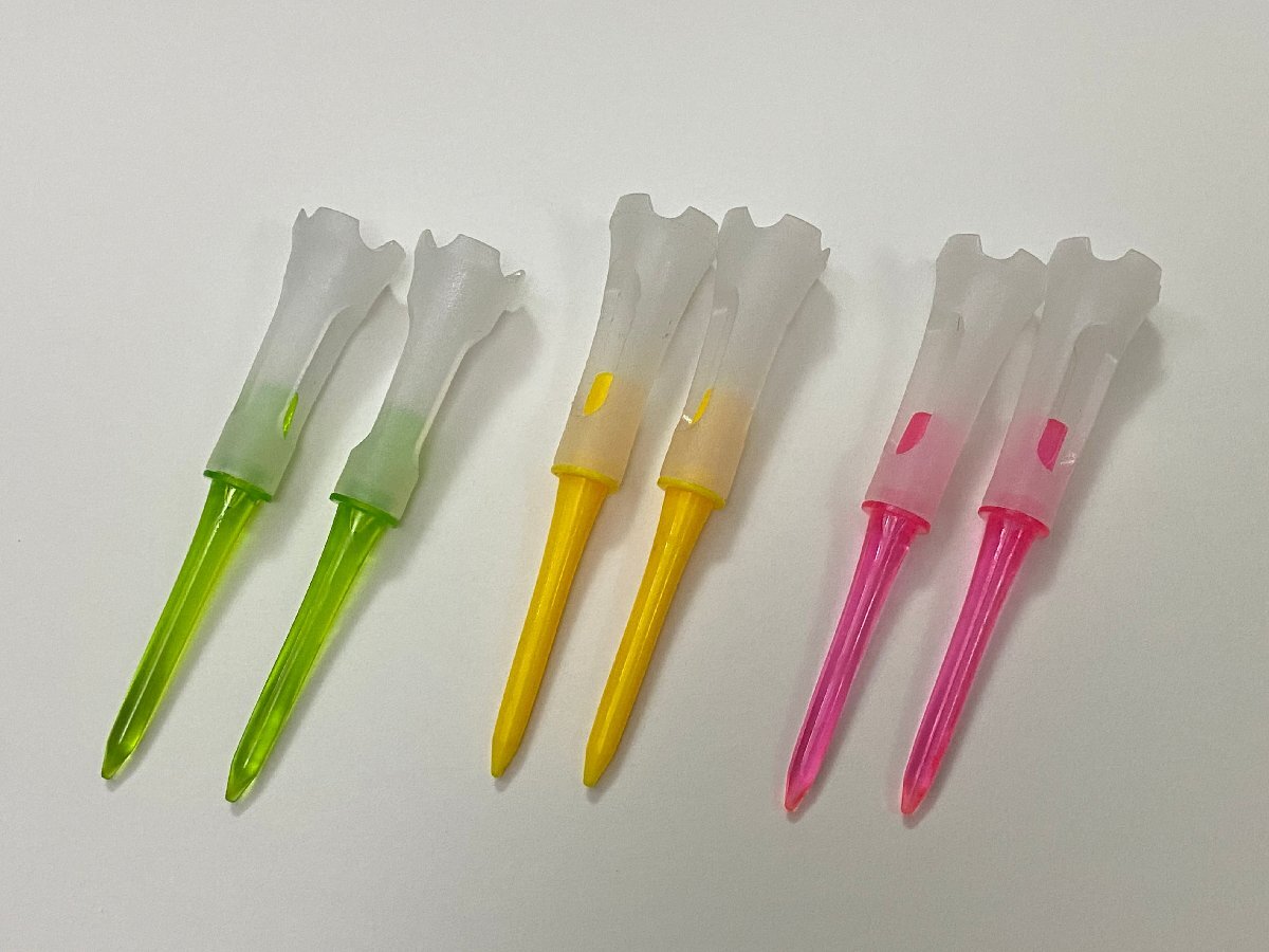 新品☆ゴルフティー 折れにくい 紛失しにくい 6本セット☆定形外郵便可拍卖