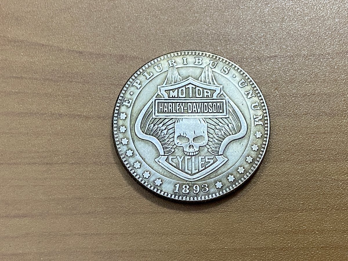 ☆ボールマーカーに! HARLEY-DAVIDSONアンティーク1$コイン☆送料無料 ハーレー・ダビッドソン☆拍卖
