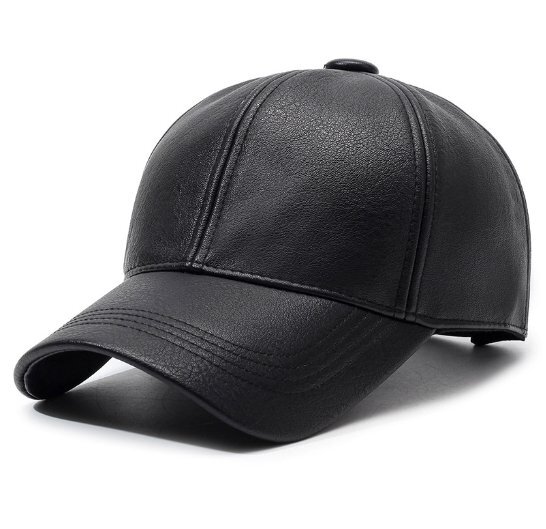 アウトレット 新品★レザーキャップ フェイクレザー 黒 ★特価 拍卖