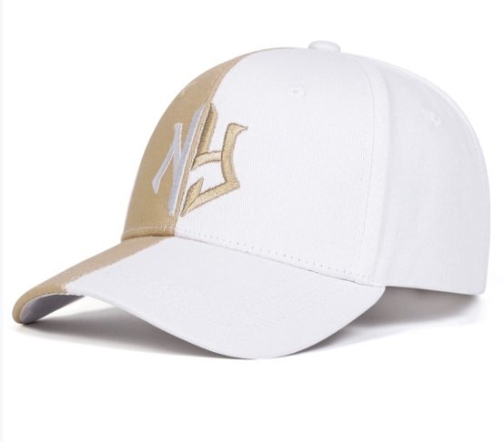 新品★デザインキャップ NY ベージュ/白 ★特価 拍卖