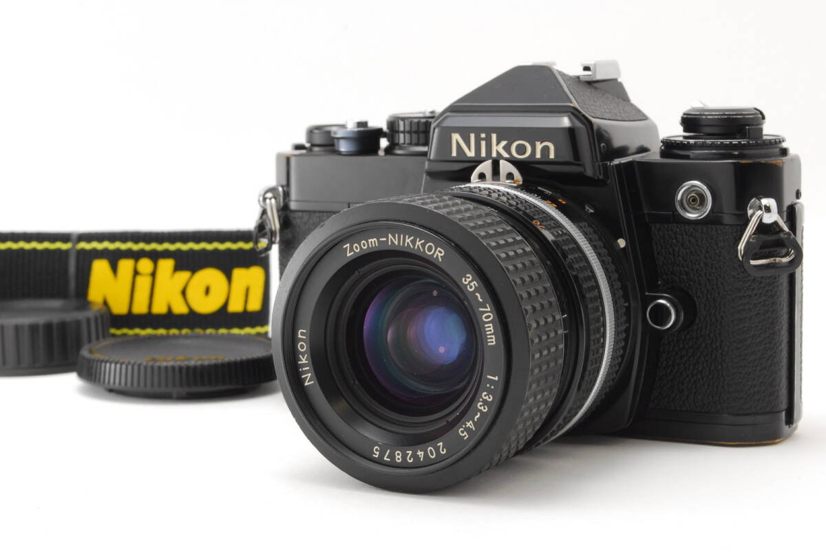《美品・動作品》 Nikon FE Black Film Camera Nikkor 35-70mm F 3.3-4.5 拍卖