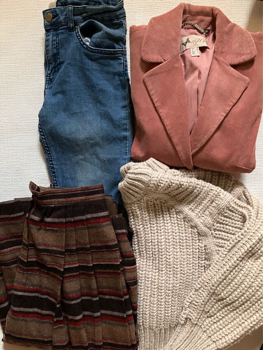 洋服セット ニット スカート ジャケット ボトムス トップス  衣類 まとめ売り拍卖
