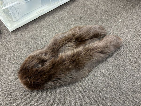 Y375-X13-488 レディース ファー マフラー 毛皮 ブラウン ※画像参照 現状品①拍卖