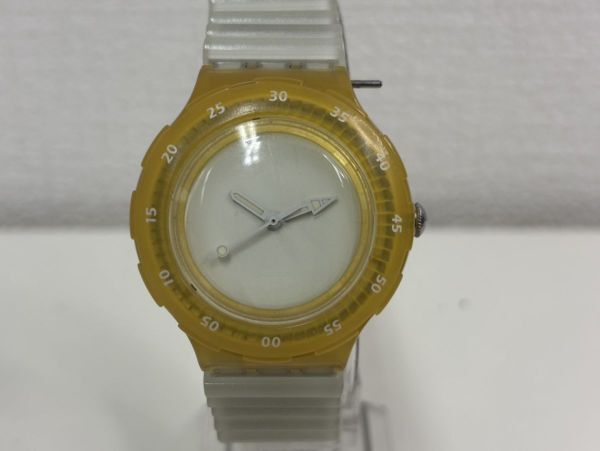 Y566-X16-168◎swatch スウォッチ イエロー クォーツ ジャンク 腕時計 現状品①◎拍卖