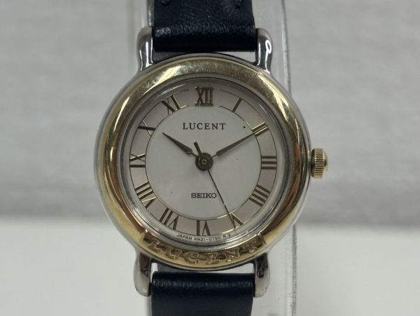 Y548-X17-40◎SEIKO セイコー LUCENT 4N21-0360 レディース クォーツ 腕時計 現状品①◎拍卖