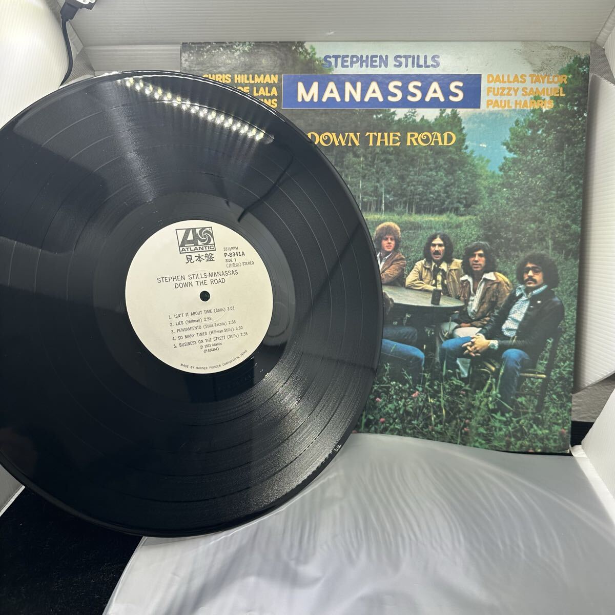 希少白ラベル見本盤LP!! STEPHEN STILLS MANASSAS スティヴンスティルスマナサス ダウンザロード DOWN THE ROAD P-8341 レコード SAMPLE 拍卖