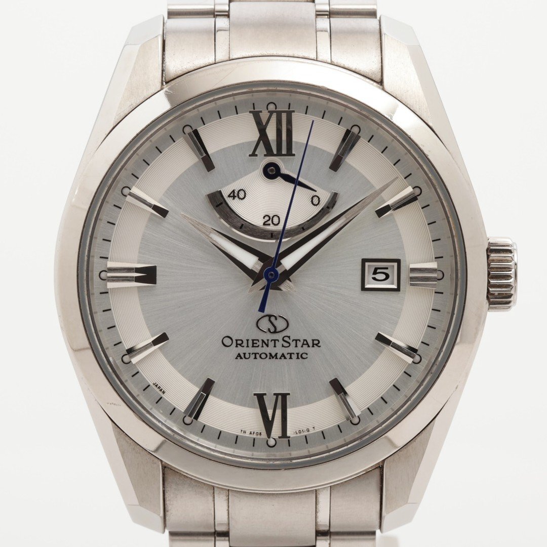 ■ 1円 ~ 中古品 参定13.2万■ オリエントスター ORIENT STAR ■ アーバン スタンダード WZ0031AF ■ 自動巻き パワーリザーブ チタン 白拍卖