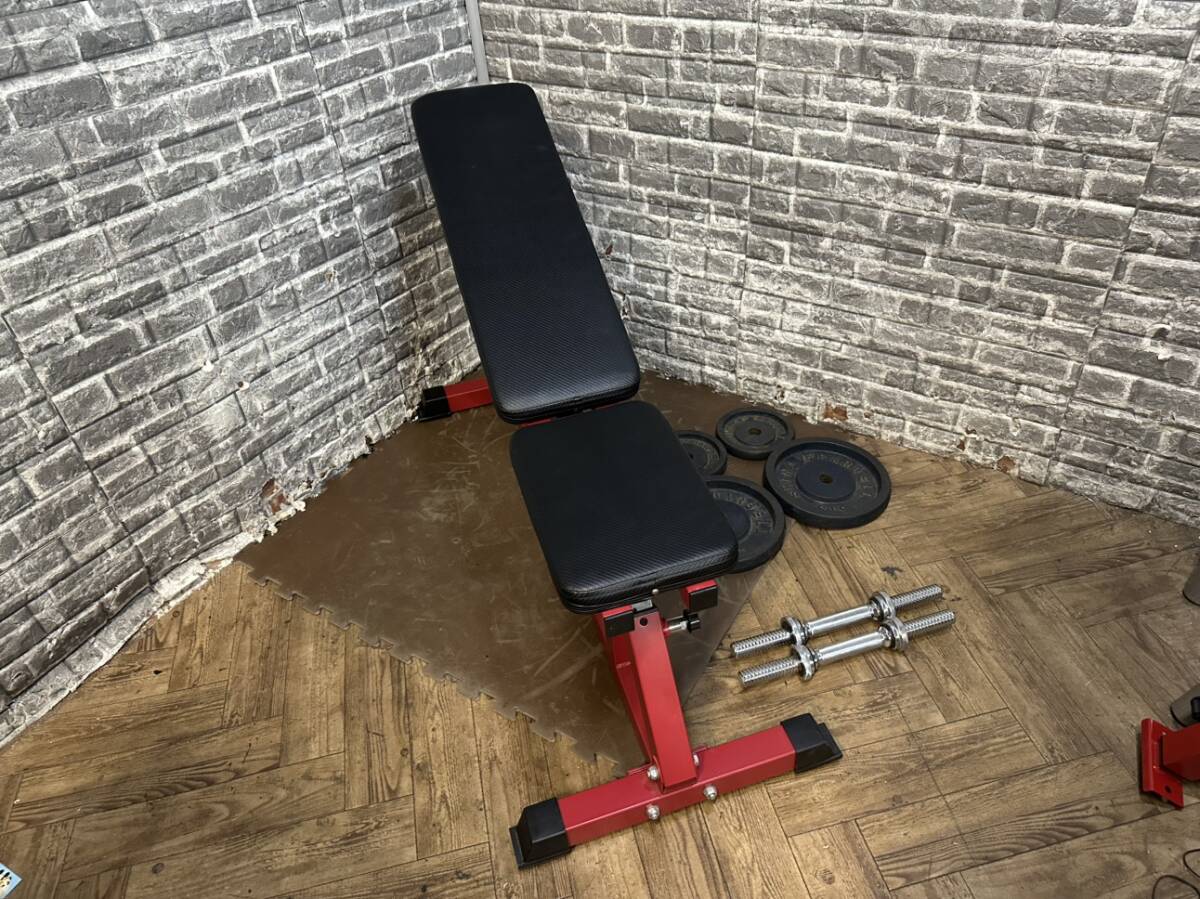 無メーカー ベンチダンベルシャフトプレートセット 計20Kg 穴径28mm エリア限定 埼玉県川口市発 「21593」拍卖