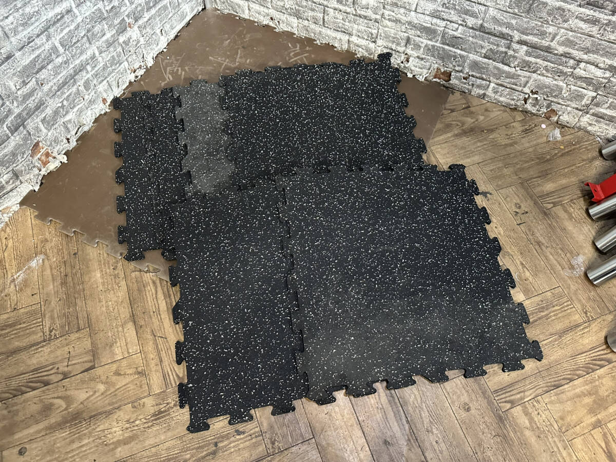 無メーカー ゴムマット トレーニングマット 6枚 61×61cm 筋トレ/トレーニング 「21545」拍卖