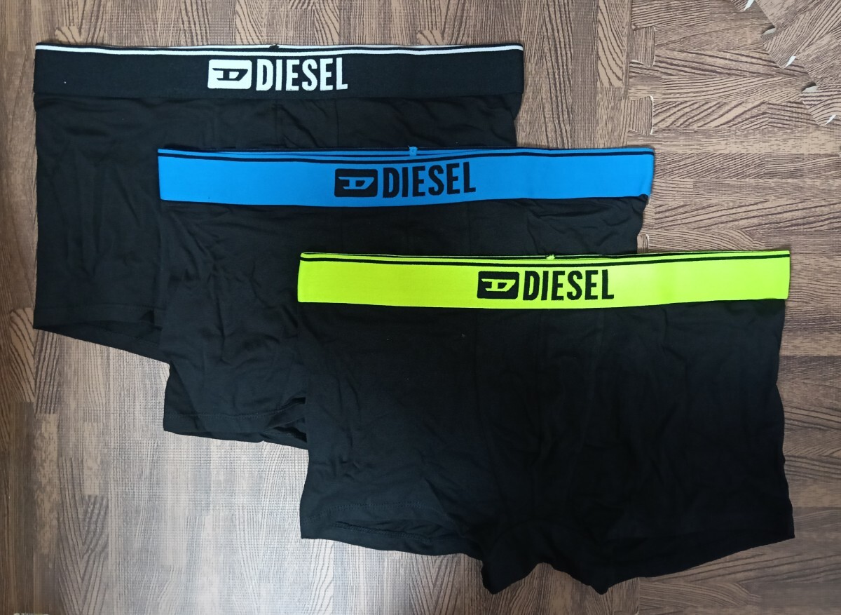 新品! ディーゼル 3枚組 ボクサーパンツ XLサイズ DIESEL K-POP アンダーウェア 下着拍卖