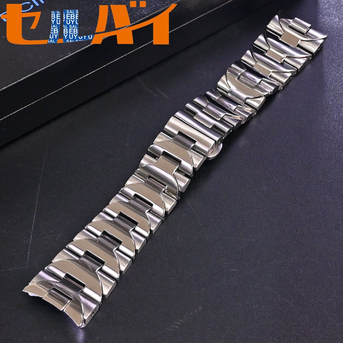 本物 美品 パネライ 純正品 ルミノール44 純正ステンレスブレスレット 24mm幅 腕時計 ウォッチベルト SSブレス メタルブレス PANERAI拍卖