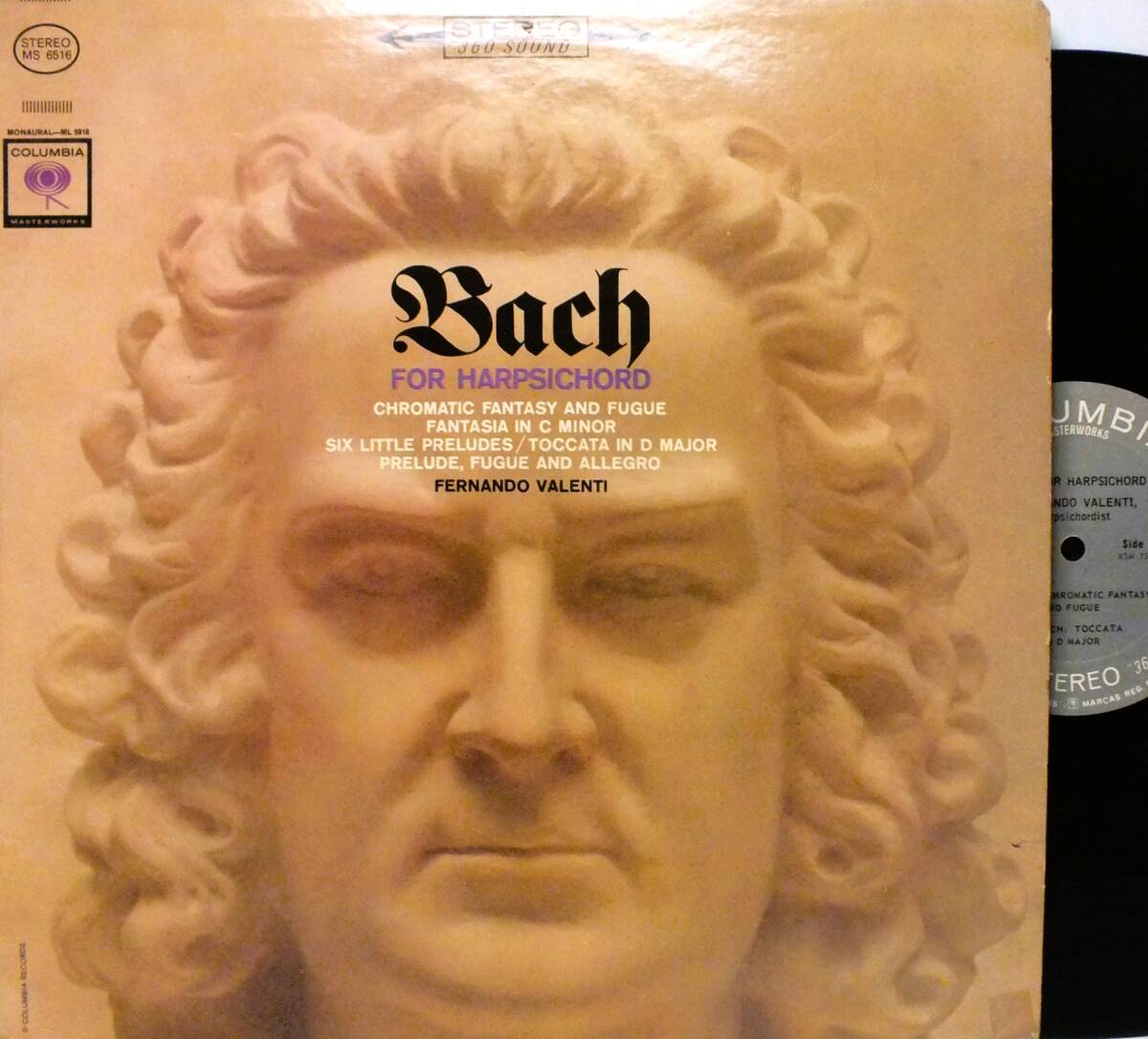 MS 6516 【ハープシコード】フェルナンド・ヴァレンティ VALENTI BACH FOR HARPSICHORD LP【8商品以上同梱で送料無料】2510拍卖