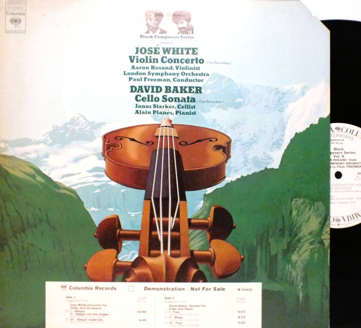 M 33432 【チェロ】ヤーノシュ・シュタルケル STARKER デイヴィッド・ベイカー チェロ・ソナタ LP【8商品以上同梱で送料無料】2510拍卖