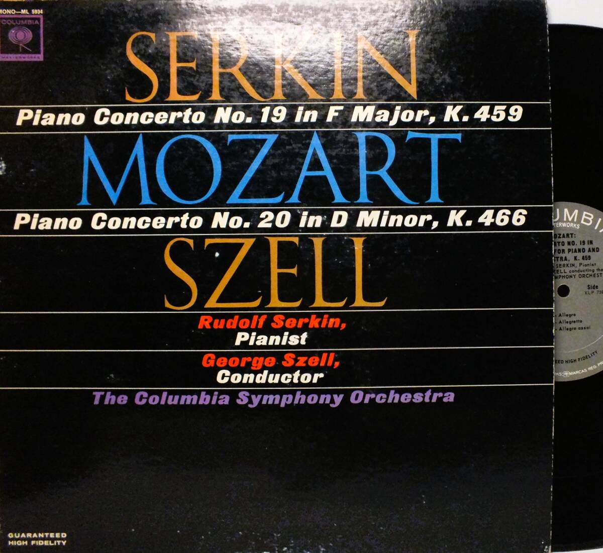 ML 5934 【ピアノ】ルドルフ・ゼルキン SERKIN ジョージ・セル モーツァルト ピアノ協奏曲 LP【8商品以上同梱で送料無料】2510拍卖