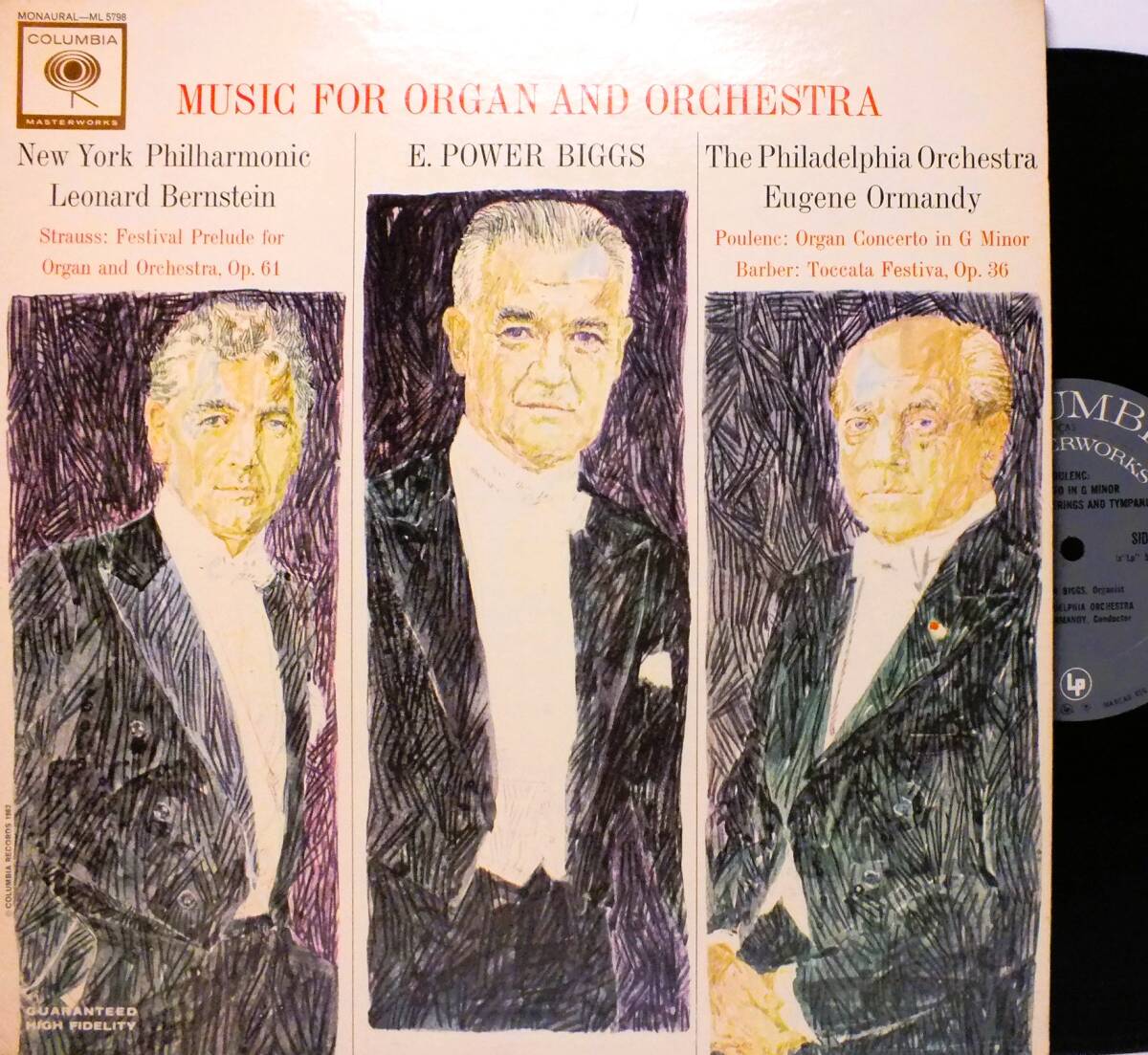 ML 5798 【オルガン】パワー・ビッグス BIGGS プーランク オルガン協奏曲 フィラデルフィア管弦楽団 LP【8商品以上同梱で送料無料】2510拍卖