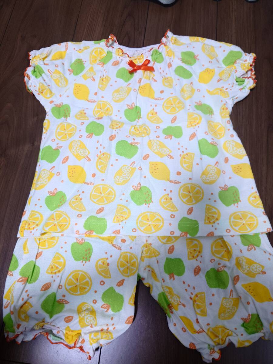 キッズ 西松屋チェーン 120サイズ コットン パジャマ ルームウェア 部屋着 上下セット 拍卖