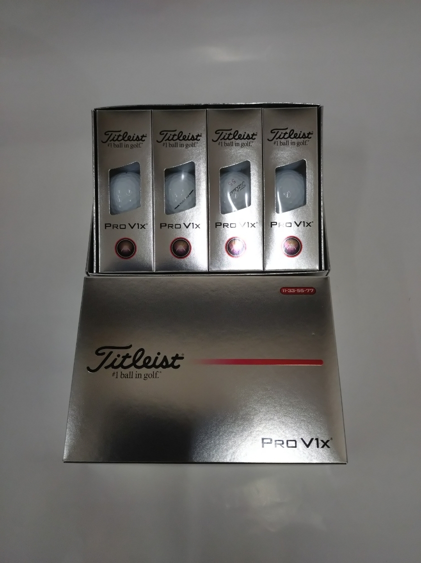【2025最新商品】Titleist(タイトリスト)PRO V1Xボール【ダブルナンバー】2ダース【正規品】新品(2025NEW PRO V1Xボール) 拍卖