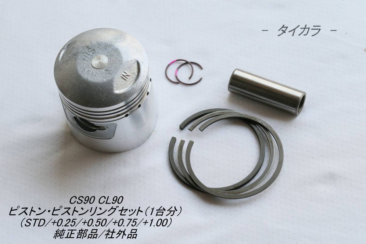 「CS90 CL90 ピストン・ピストンリングセット(STD) 純正部品」拍卖