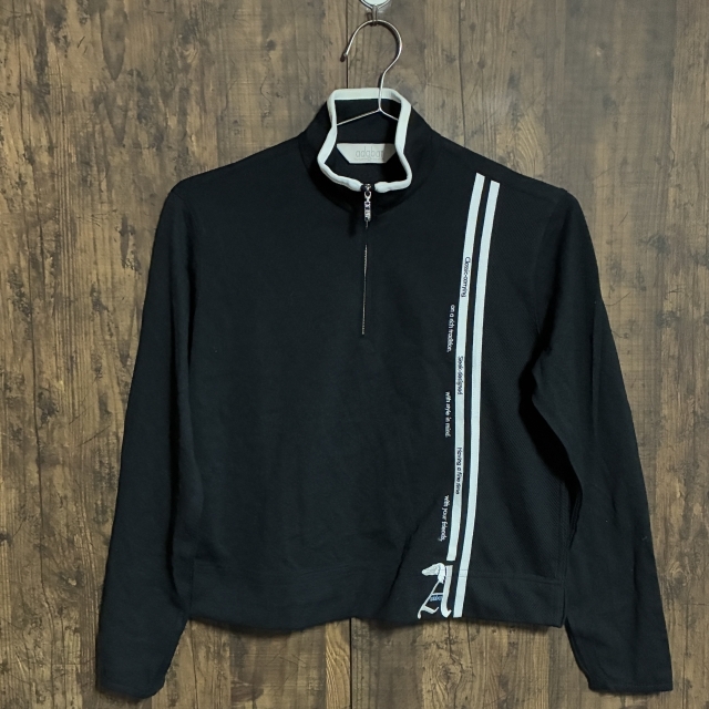 C47◇adabar | アダバット ハーフジップ プルオーバー ブラック メンズ サイズ不明 中古品拍卖