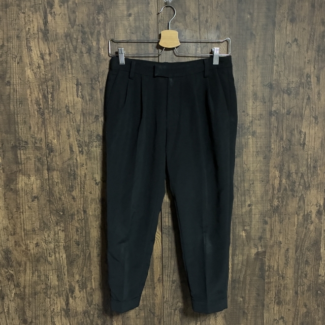 C48◇TOMMY HILFIGER | トミーヒルフィガー テーパードパンツ ブラック レディース Sサイズ 中古品拍卖