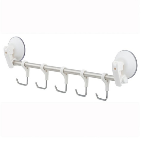 ★ 即決・送料無料 ★ LEC レック レバー式吸盤5連フック(可動式) 耐荷重5kg バス キッチン拍卖