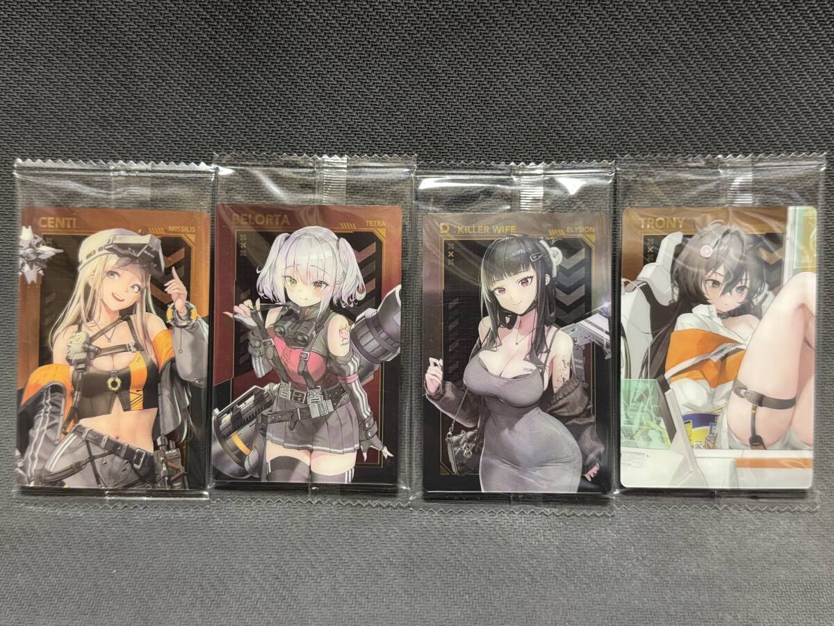 勝利の女神 NIKKE ウエハース 4枚詰め合わせ No.013センチ No.007ベロータ No.011D:キラーワイフ No.016トロニー ニケ拍卖