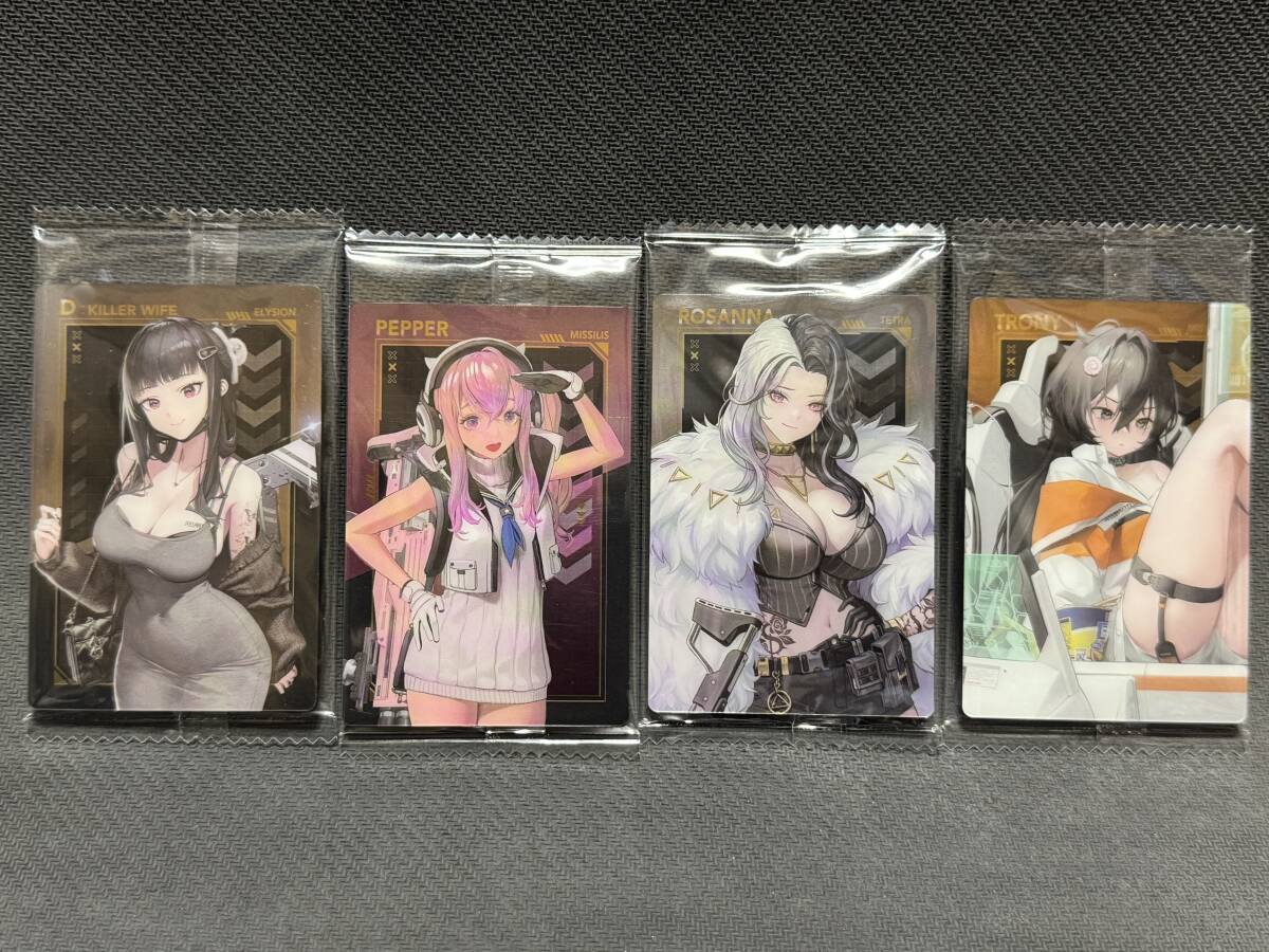 勝利の女神 NIKKE ウエハース 4枚詰め合わせ No.011D:キラーワイフ No.014ペッパー No.019ロザンナ No.016トロニー ニケ拍卖