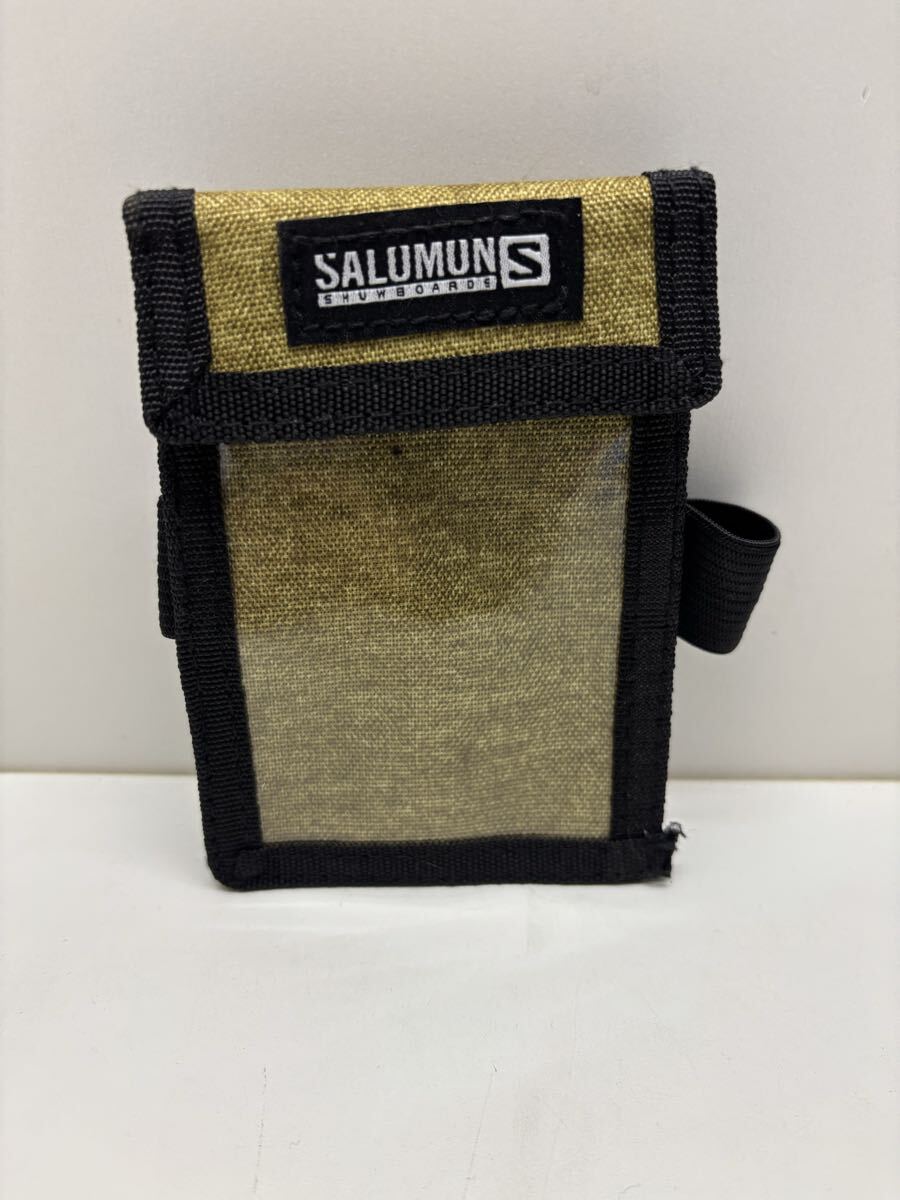 【中古品】SALOMON サロモン スキー スノーボード パスケース リフト券ケース チャック付き イエロー拍卖