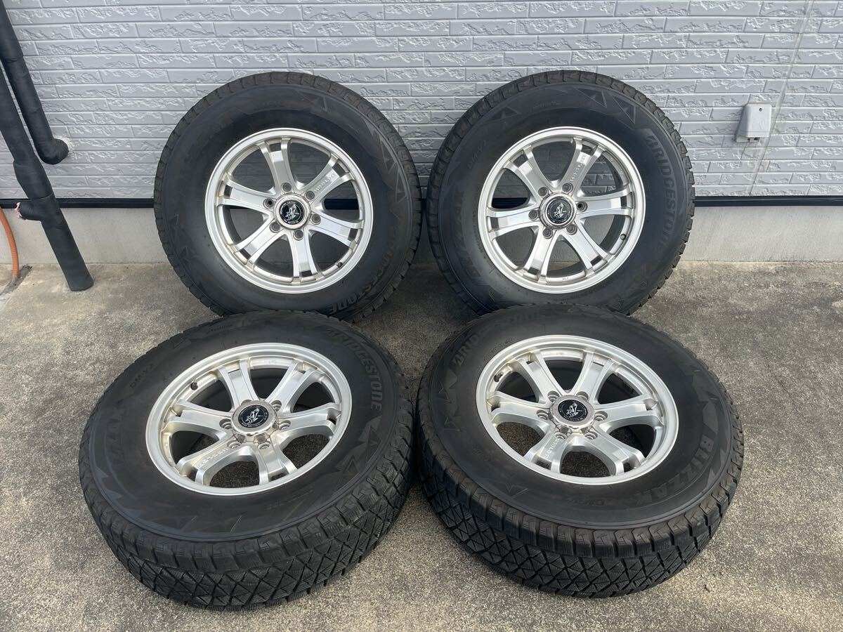 美品 バリ山 265/65R17 スタッドレスタイヤ WEDS KEELER キーラー 17インチ 7.5J+25 PCD139.7 6H ホイール 4本 プラド ハイラックス 20年製拍卖