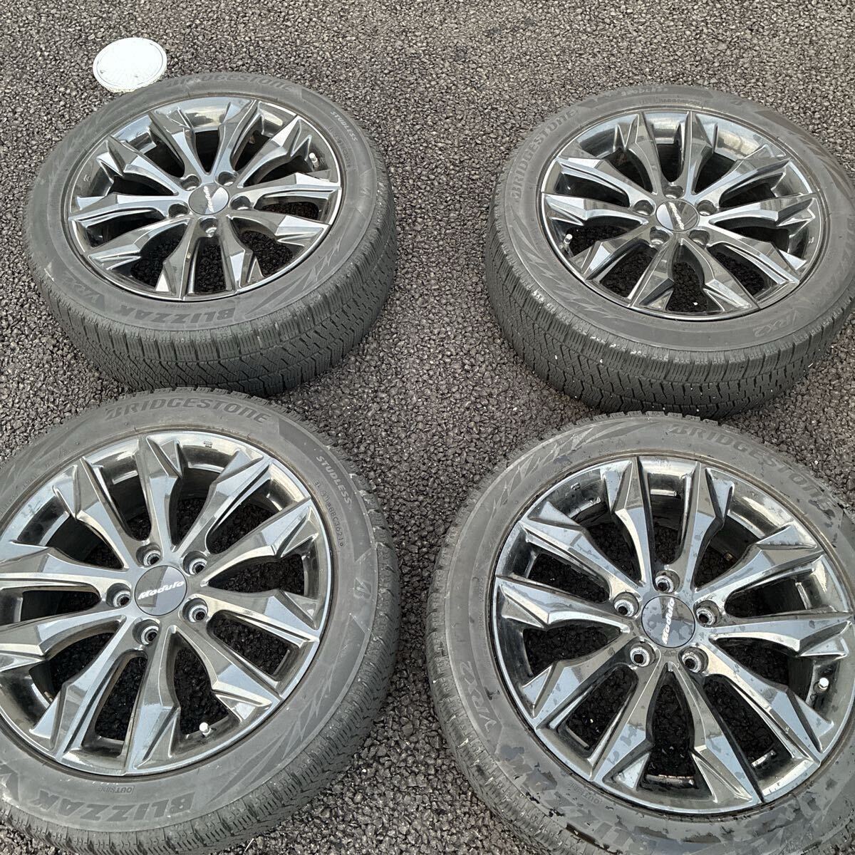 ホンダ シビック 純正オプション 17インチ アルミホイール Modulo MS-036 スタッドレスタイヤ VRX2 215 50 R17拍卖