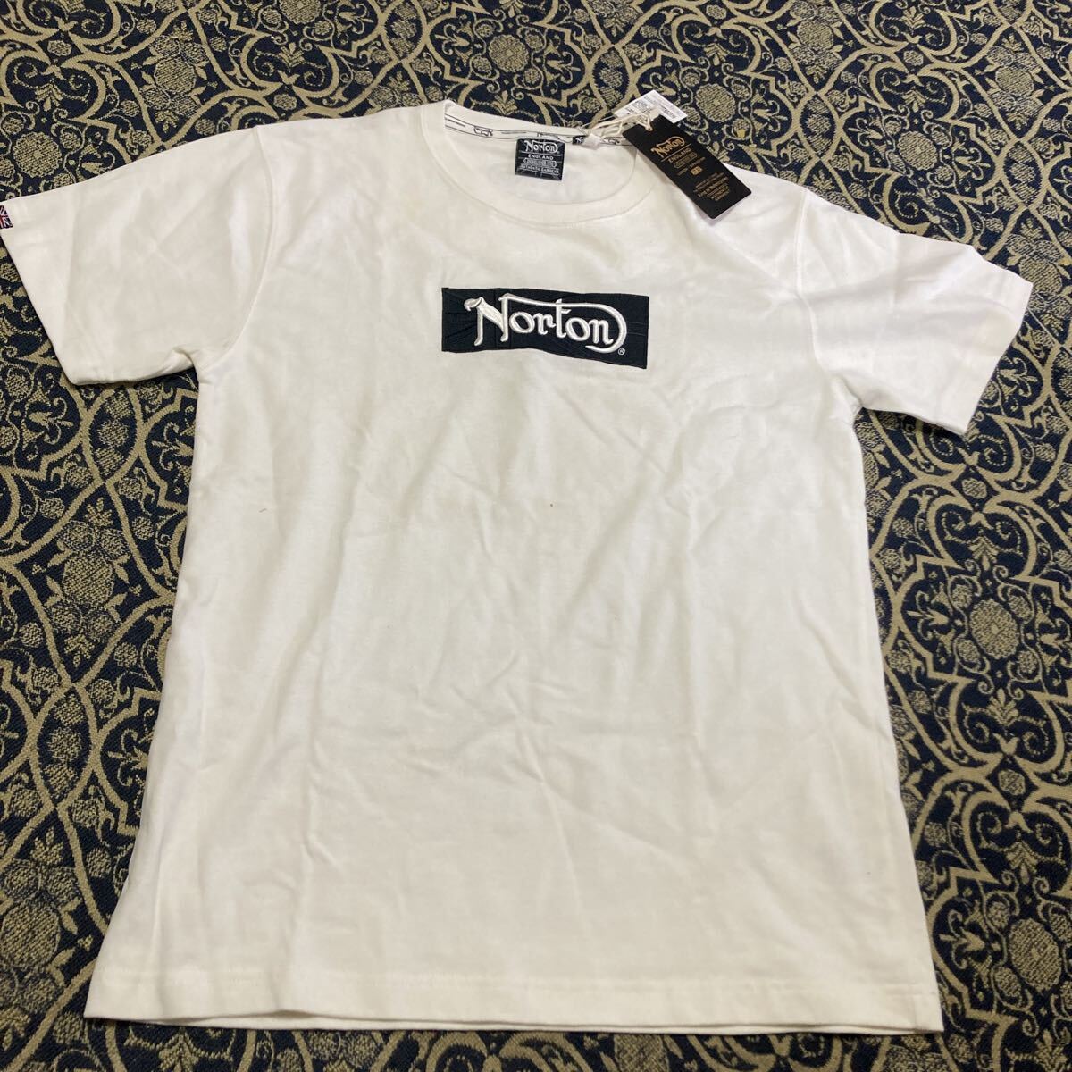 ★☆ノートン NORTON 半襟Tシャツ綿100% Lサイズ ホワイト 白未使用タグ付き☆★拍卖