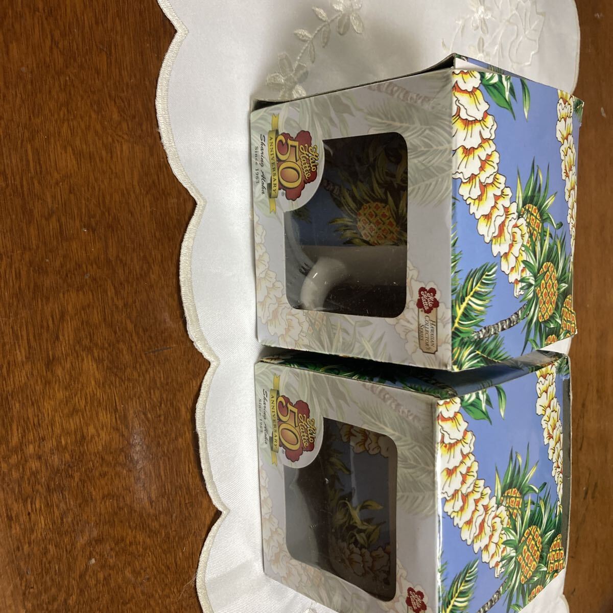 ★☆未使用【 ハワイ購入 マグカップ 2個】パイナップルANNIVERSARY☆★拍卖