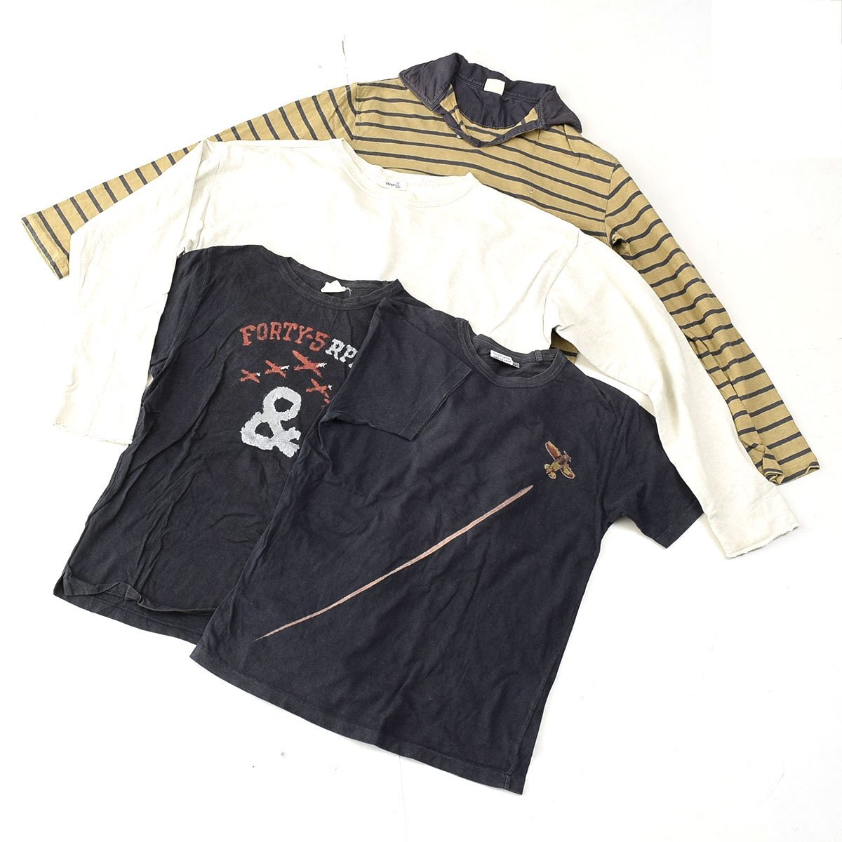 ◆533574 45R ◇トップス4着セット Tシャツ2枚 ポロシャツ1枚 スウェット1枚 メンズ拍卖