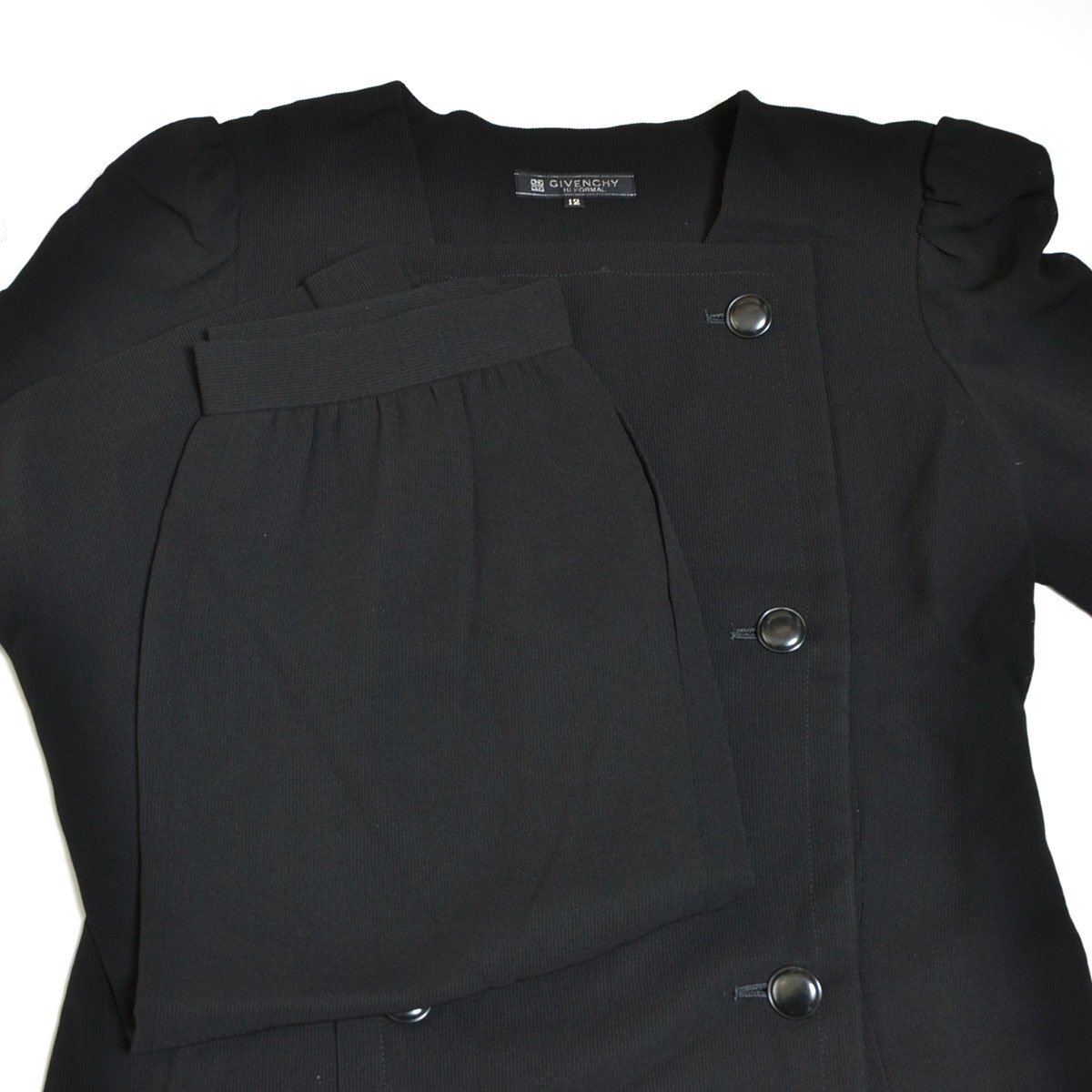 ◇443239 GIVENCHY ジバンシィ ジバンシー ジャケット スカート上下セットアップ フォーマル 東京ソワール サイズ12 レディース ブラック拍卖