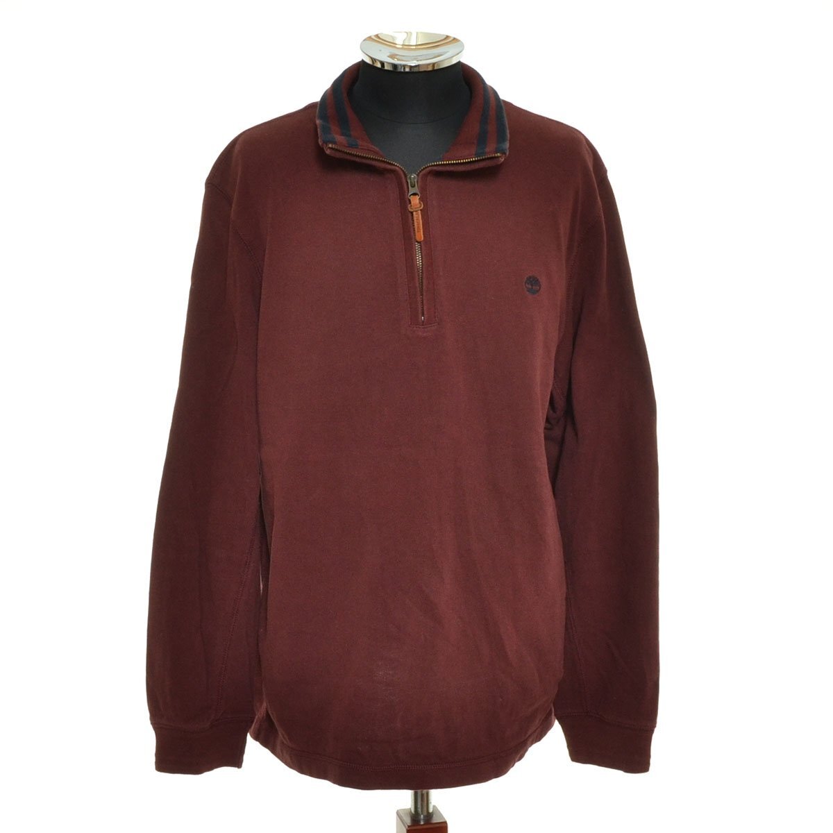 ◆565600 Timberland ティンバーランド ◇ジップシャツ サイズXL メンズ ボルドー拍卖
