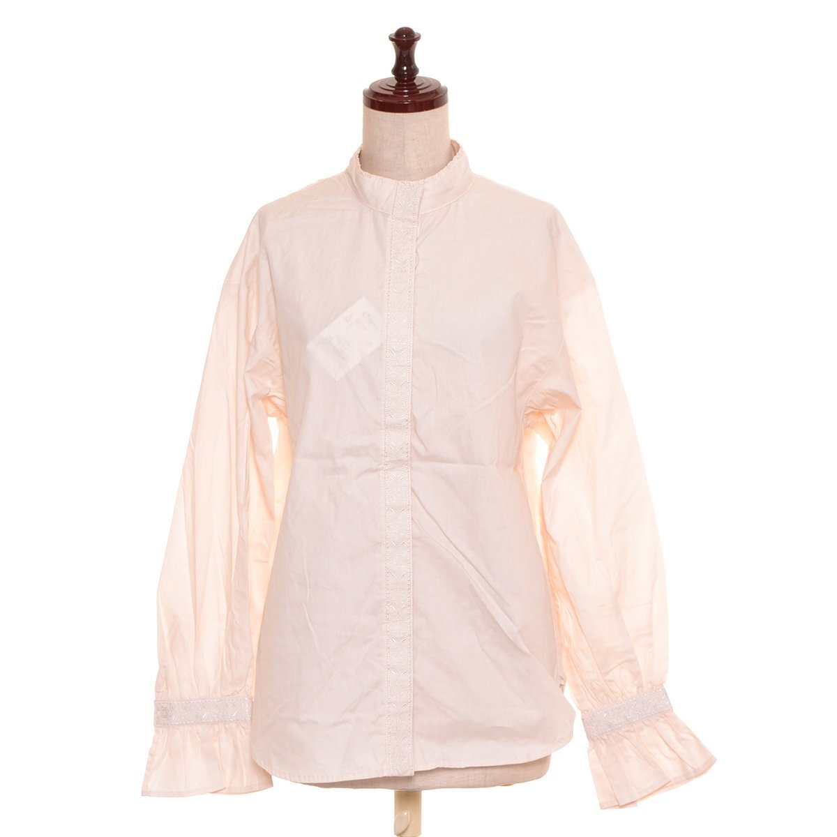 ◇447182 未使用品 cepo セポ キャンディースリーブシャツブラウス 刺繍ギャザーブラウス CT3-1058 M レディース オフホワイト ベージュ拍卖