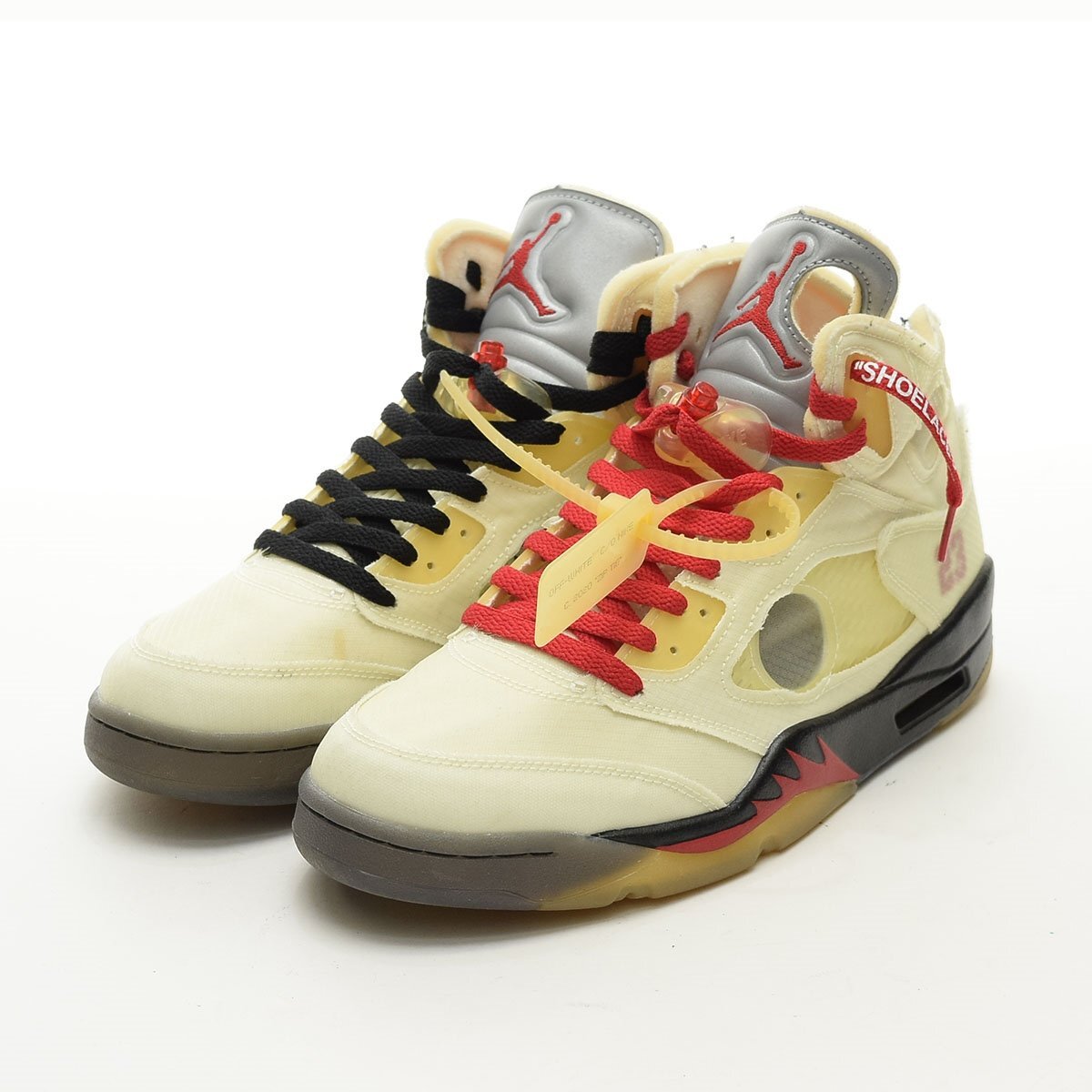 ◆547302 NIKE ナイキ スニーカー ◆AIR JORDAN 5 Off-White エアジョーダン1 DH8565-100 サイズ27.5cm メンズ セイル拍卖